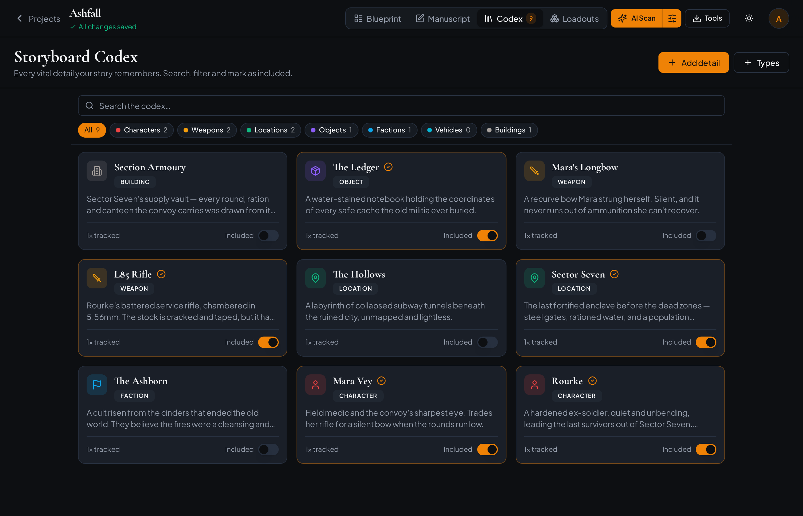 Every vital detail, in one searchable board.